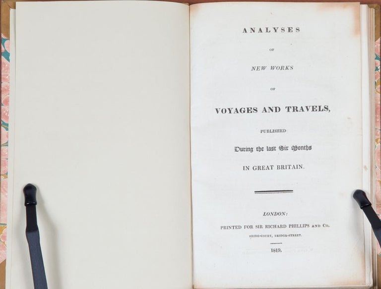 Item #14 Analyses of New Works of Voyages and Travels Published During the Last Six Months in Great Britain. Anonymous.