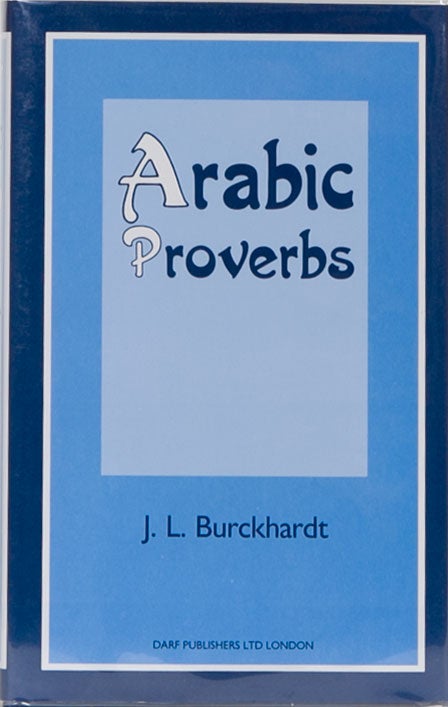 Item #36 Arabic Proverbs. J. L. Burckhardt.