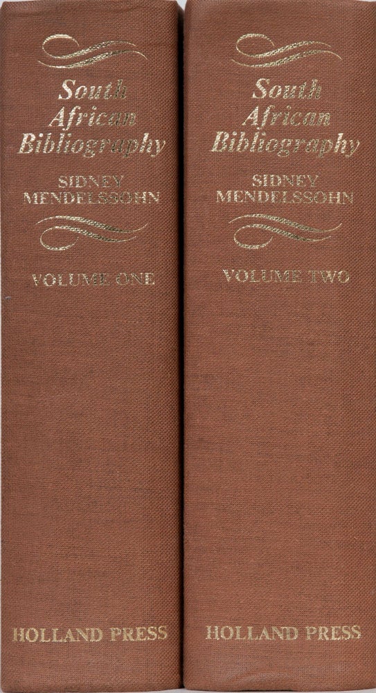 Item #141 South African Bibliopgrahy. S. Mendelssohn.
