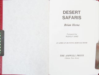 Item #665 Desert Safaris. Brian Herne