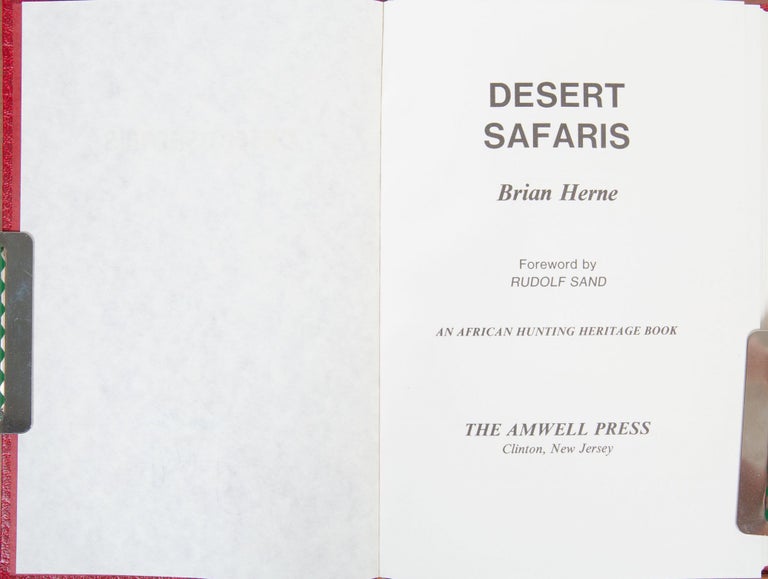 Item #665 Desert Safaris. Brian Herne.