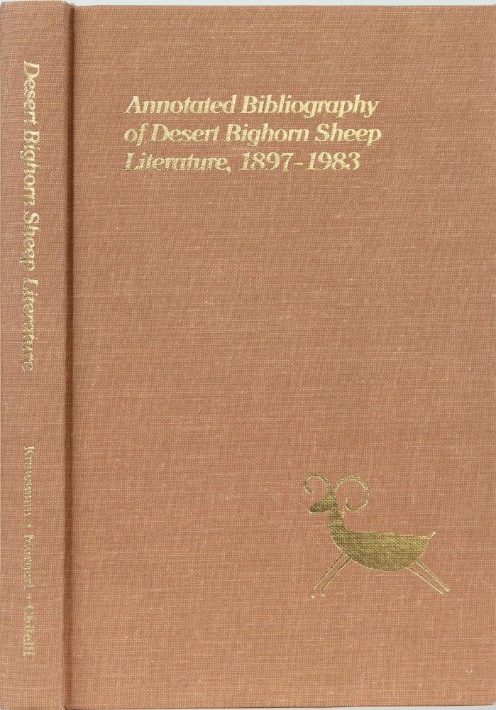 Item #1051 An Annotated Bibliography of Desert Bighorn Sheep Literature 1897-1983. Paul Krausman.