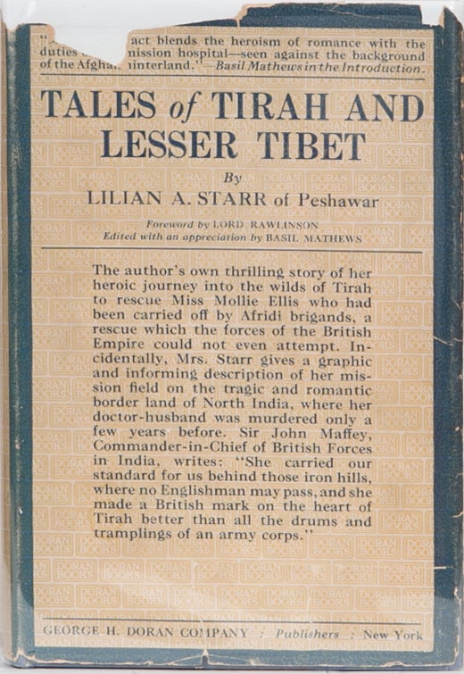 Item #1270 Tales of Tirah and Lesser Tibet. Lilian A. Starr.