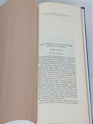 Item #1576 Journey Through a Portion of Southeastern Tibet and the Mishmi Hills. FM Bailey