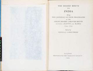 The Desert Route to India