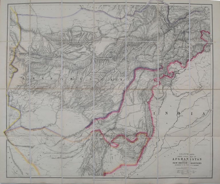 Item #2516 Stanford's Large Scale Map of Afghanistan. E. Stanford.