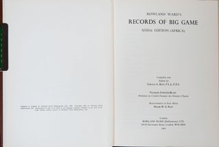 Rowland Ward's Records of Big Game