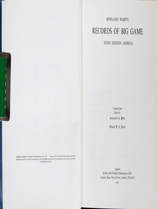 Rowland Ward's Records of Big Game