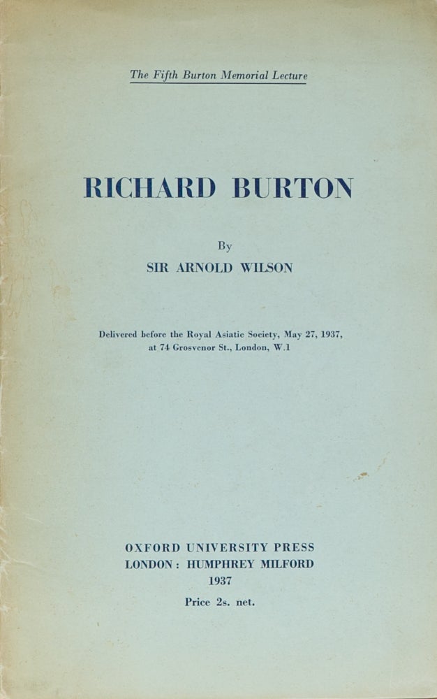Item #3850 The Fifth Burton Memorial Lecture. A. Wilson.