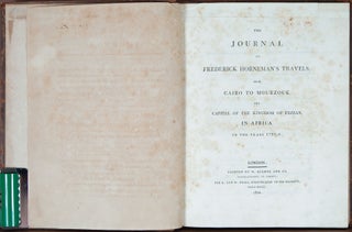 The Journal of Frederick Horneman's Travels