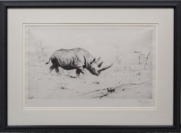 Item #4426 African Rhinoceros. Wilhelm Kuhnert.