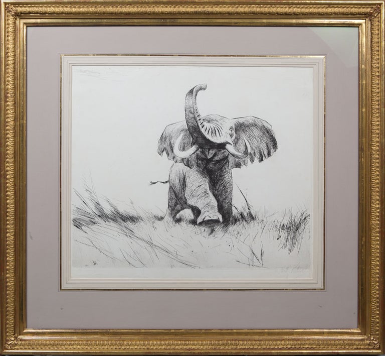 Item #4432 African Elephant. Wilhelm Kuhnert.