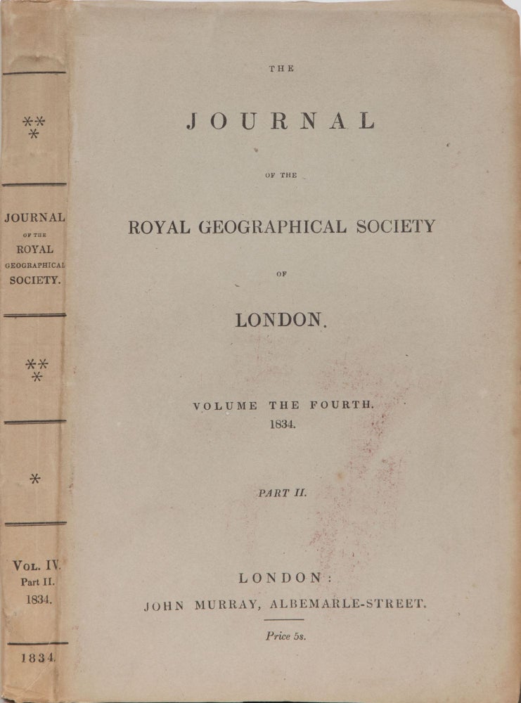 Item #4731 The Journal of the Royal Geographical Society of London. Royal Geographical Society.