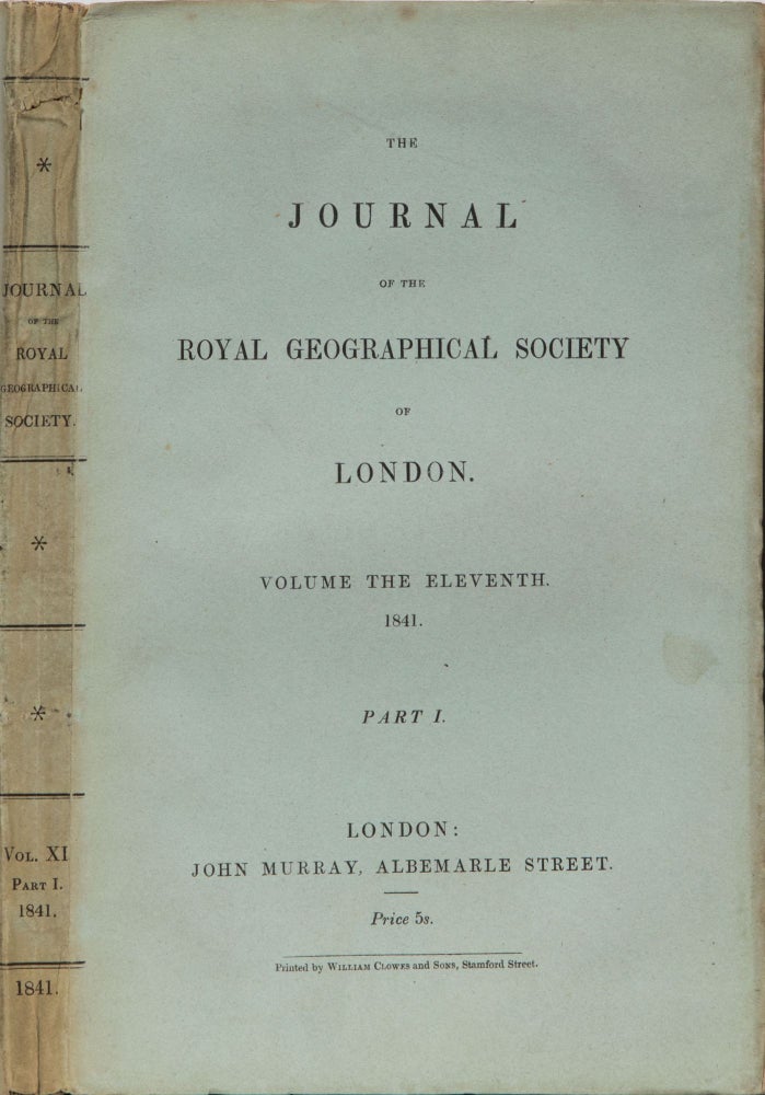 Item #4735 The Journal of the Royal Geographical Society of London. Royal Geographical Society.