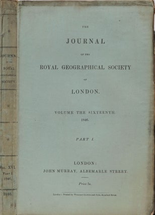 Item #4741 The Journal of the Royal Geographical Society of London. Royal Geographical Society