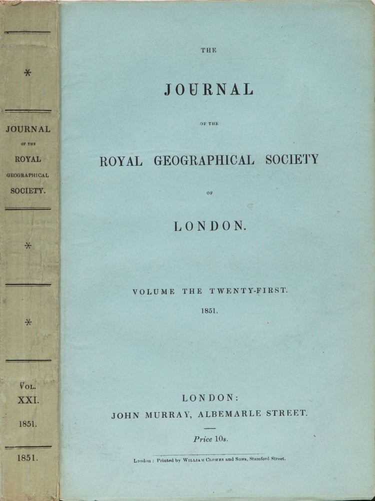 Item #4746 The Journal of the Royal Geographical Society of London. Royal Geographical Society.