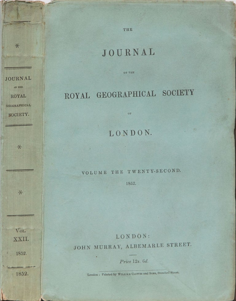 Item #4747 The Journal of the Royal Geographical Society of London. Royal Geographical Society.