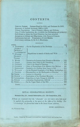 The Journal of the Royal Geographical Society of London