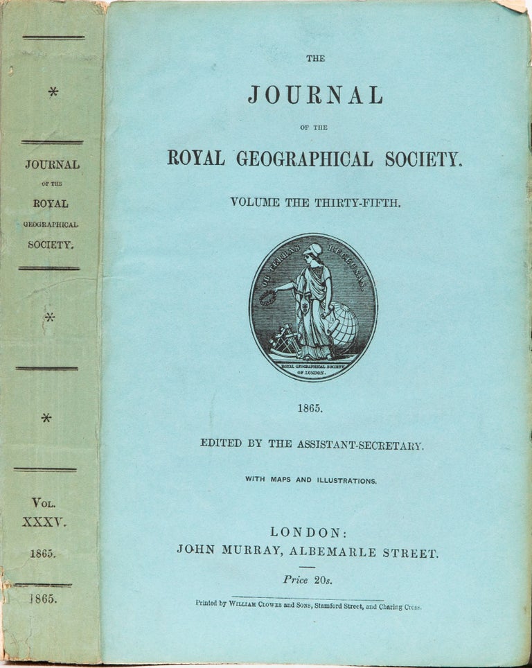 Item #4754 The Journal of the Royal Geographical Society. Royal Geographical Society.
