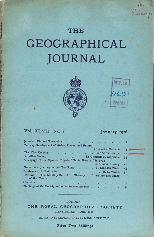 Item #4774 The Geograhical Journal. Royal Geographical Society.