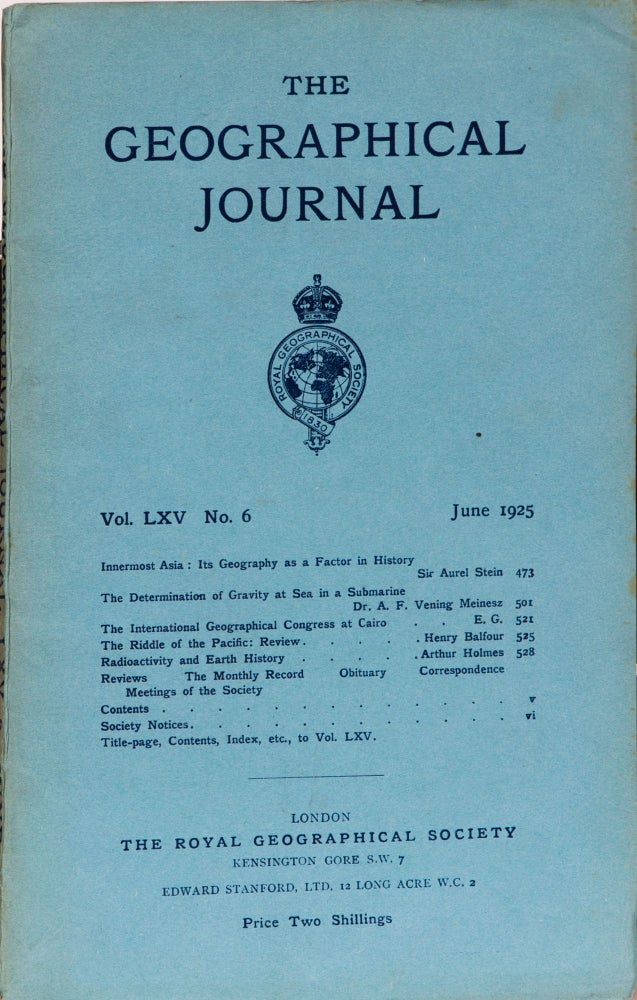 Item #4780 The Geographical Journal. Royal Geographical Society.