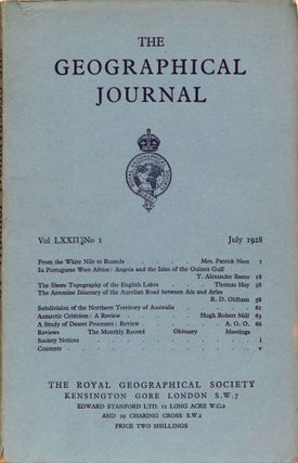 Item #4794 The Geographical Journal. The Royal Geographical Society