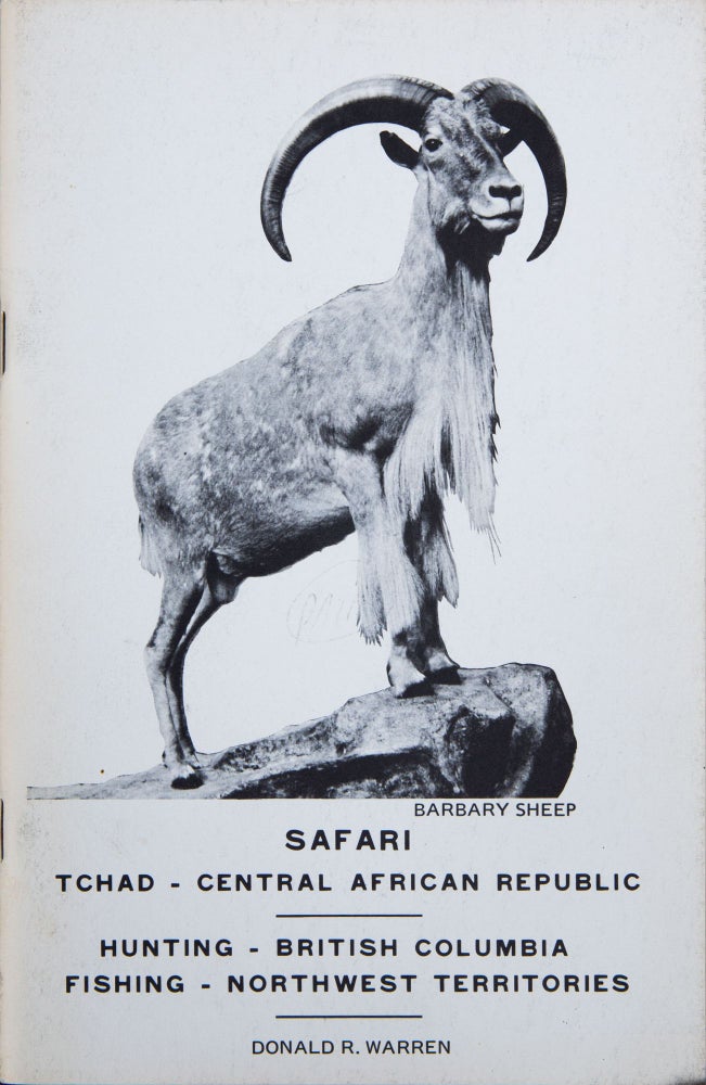 Item #5118 Safari Tchad, Central African Republic. Donald Warren.