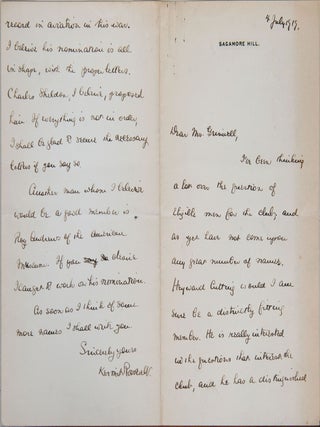Item #5204 Original Letter. Kermit Roosevelt