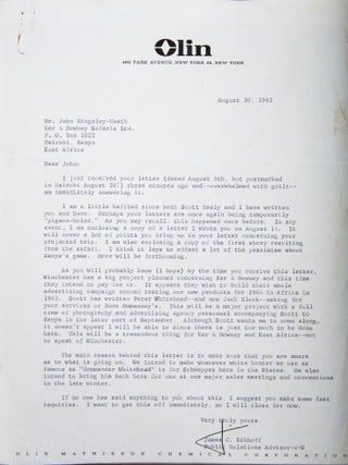 Item #5205 Original letter. Jim Rikhoff