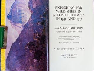 Exploring for Wild Sheep in British Columbia in 1931 and 1932