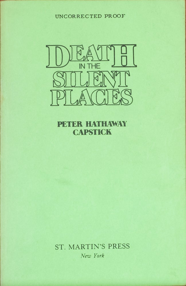Item #5794 Death in the Silent Places. Peter Capstick.