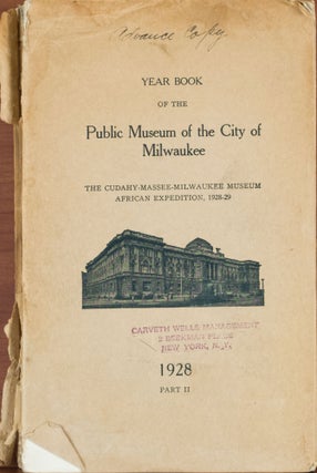 Item #6072 Cudahy-Massee=Massee=Milwaukee Museum African Expedition 1928-1929. Cudahy