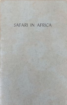 Item #6237 Safari in Africa. Gene Holman