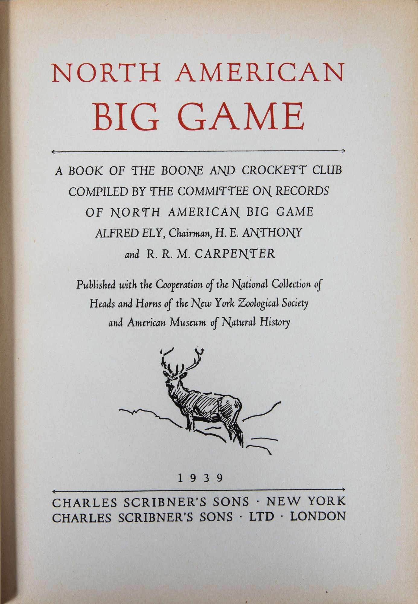 Records Of North American Big Game 1939 | Boone, Anthony Crockett Club ...