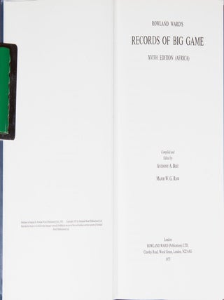 Rowland Ward's Records of Big Game