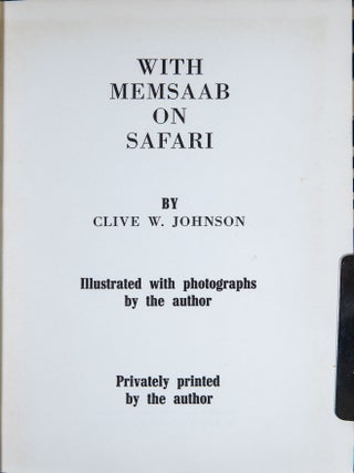 With Memsaab on Safari