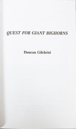 Quest for Giant Bighorns