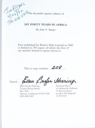 My Forty Years in Africa