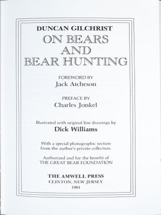 On Bears and Bear Hunting