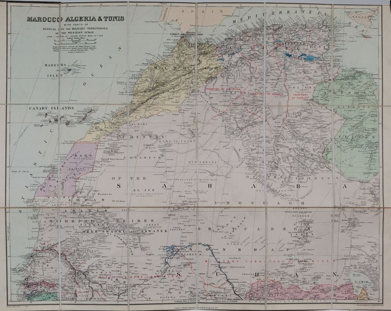 Item #2462 Marocco, Algeria & Tunis with Parts of Senegal and the Military Territories of the Western Sudan. E. Stanford.