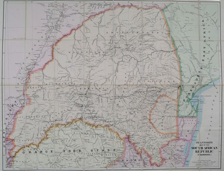 Item #2493 Stanford's Map of the South African Republic (Transvaall). E. Stanford.